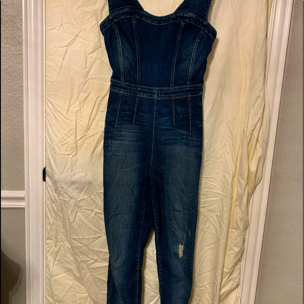 Guess Denim Bodycon Jumpsuit